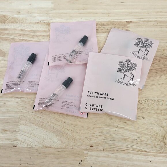5 X Evelyn Rose by Crabtree & Evelyn 2ml Vial (Total 10ml) Women - Picture 2 of 4